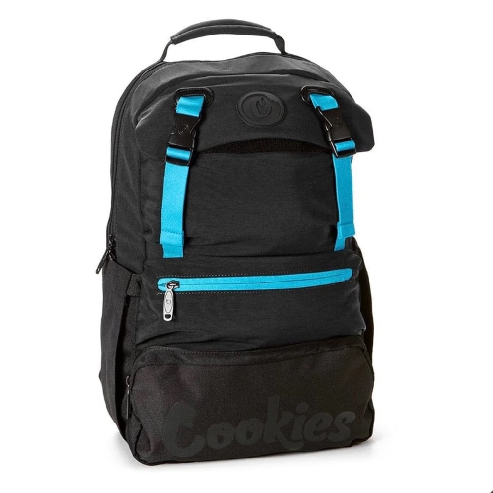 Cookies Black Backpack with Blue Accents - Men's Backpack